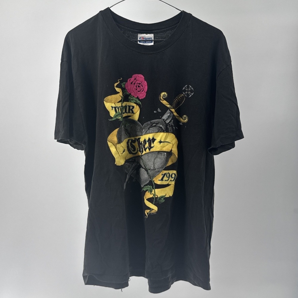 Vintage Cher Heart of Stone Concert 1990 Tour Band T-shirt XL Single Stitch